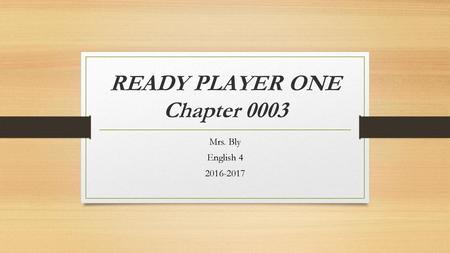 READY PLAYER ONE Chapter 0003