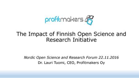 The Impact of Finnish Open Science and Research Initiative