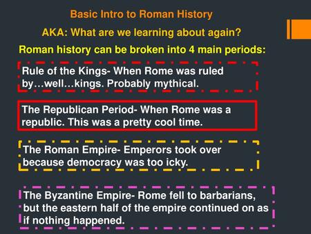 Basic Intro to Roman History