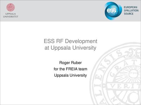 ESS RF Development at Uppsala University