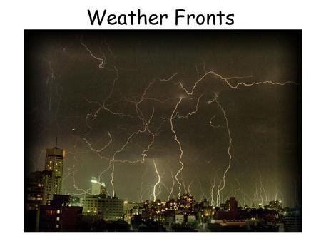 Weather Fronts.