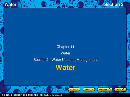 Section 2: Water Use and Management