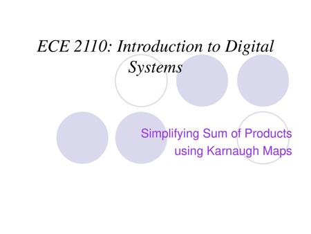 ECE 2110: Introduction to Digital Systems