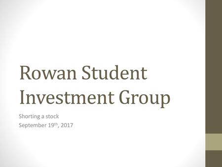 Rowan Student Investment Group