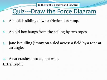 Quiz---Draw the Force Diagram