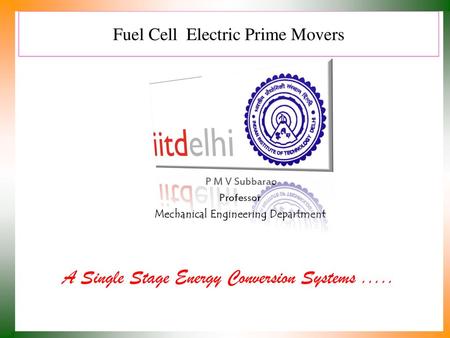 Fuel Cell Electric Prime Movers