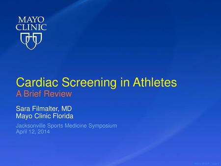 Cardiac Screening in Athletes A Brief Review