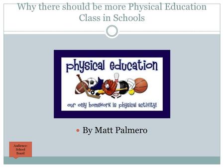 Why there should be more Physical Education Class in Schools