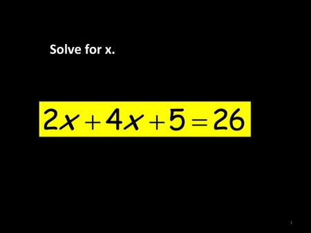 Solve for x. A.7B.