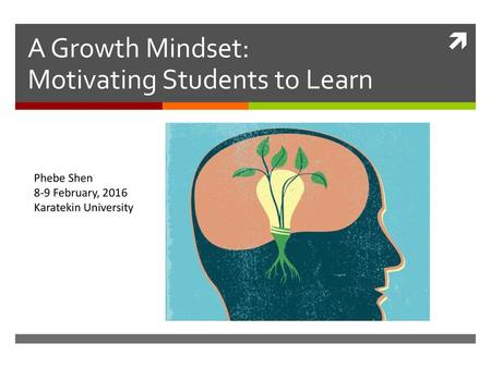 A Growth Mindset: Motivating Students to Learn