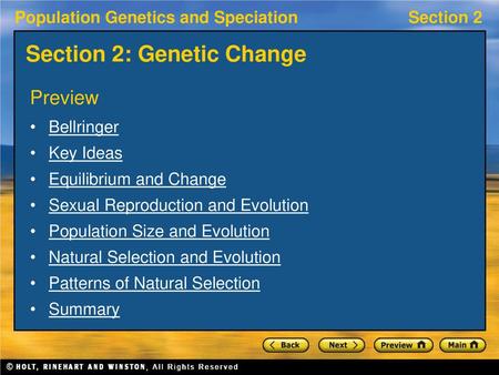 Section 2: Genetic Change