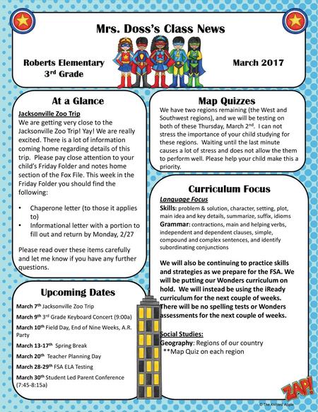 Mrs. Doss’s Class News At a Glance Map Quizzes Curriculum Focus