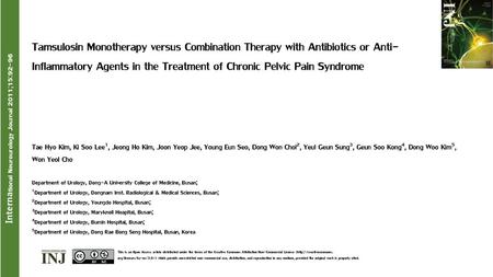 International Neurourology Journal 2011;15:92-96