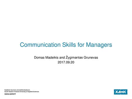 Communication Skills for Managers