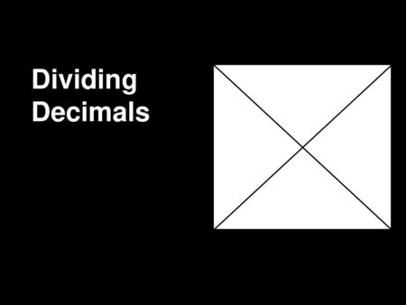 Dividing Decimals.