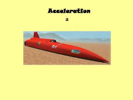 Acceleration a.