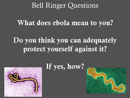 What does ebola mean to you?