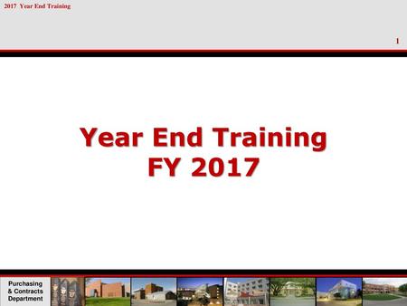 Year End Training FY 2017.