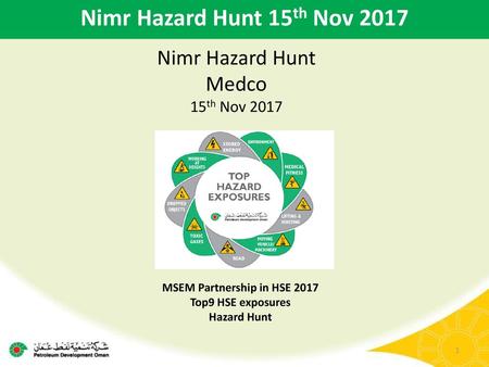 Nimr Hazard Hunt Medco 15th Nov 2017