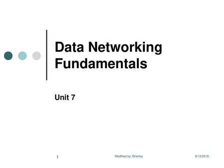 Data Networking Fundamentals