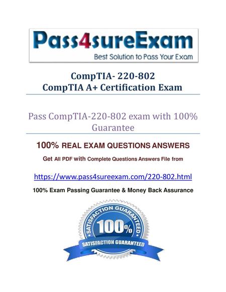 100% Exam Passing Guarantee & Money Back Assurance