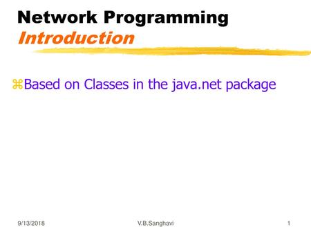 Network Programming Introduction