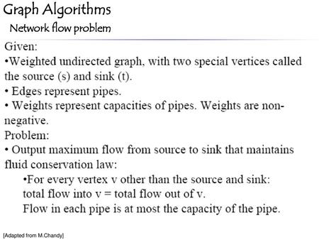 Network flow problem [Adapted from M.Chandy].