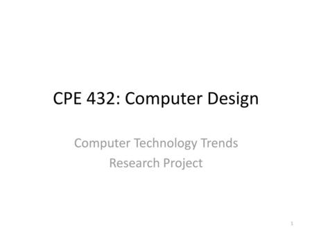 Computer Technology Trends Research Project