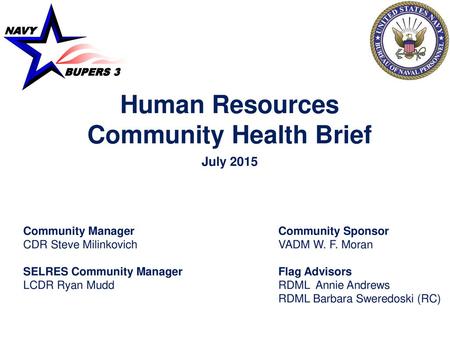 Human Resources Community Health Brief