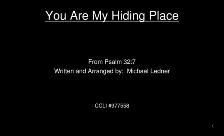 Written and Arranged by: Michael Ledner