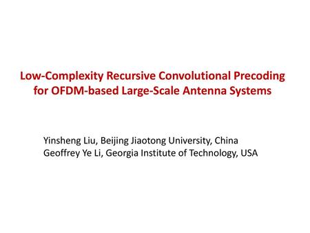 Yinsheng Liu, Beijing Jiaotong University, China