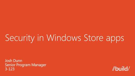 Security in Windows Store apps