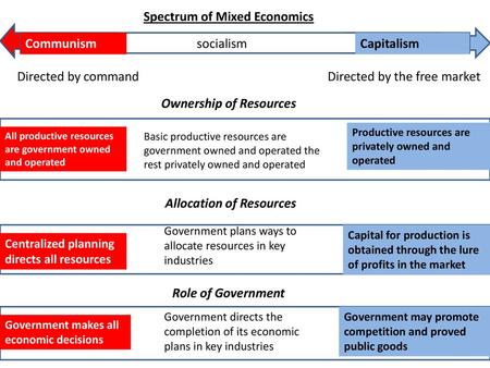 Spectrum of Mixed Economics