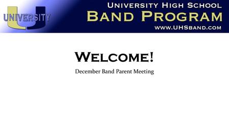 December Band Parent Meeting