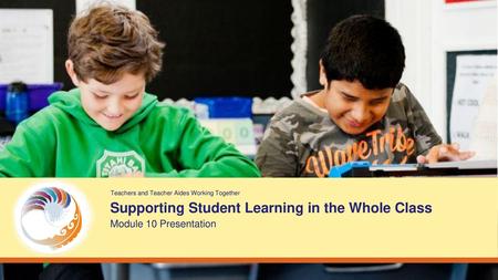 Supporting Student Learning in the Whole Class