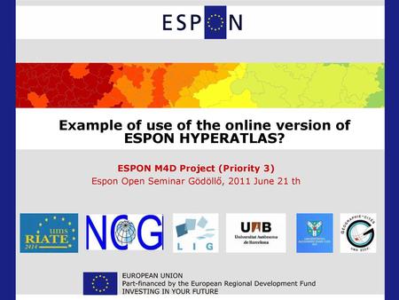 Example of use of the online version of ESPON HYPERATLAS?