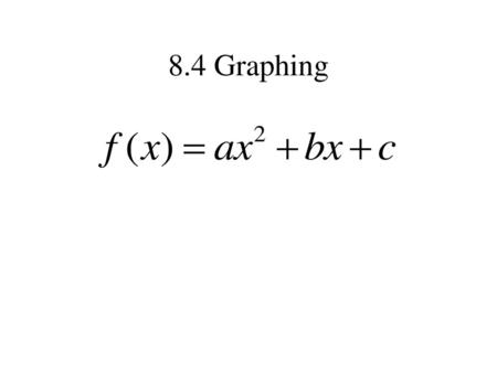 8.4 Graphing.