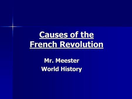 Causes of the French Revolution