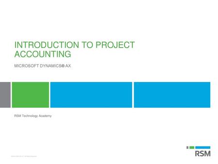 Introduction to project accounting