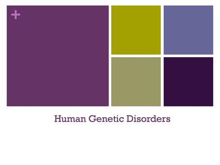 Human Genetic Disorders