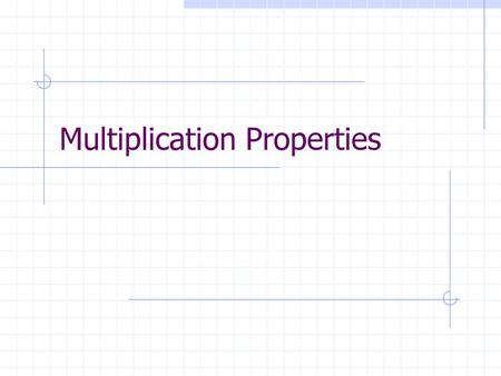 Multiplication Properties