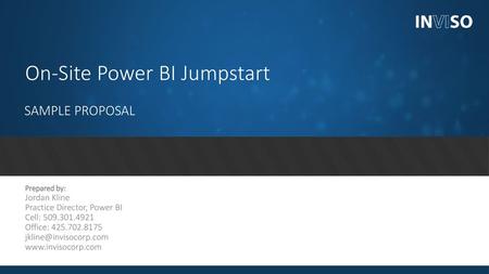 On-Site Power BI Jumpstart