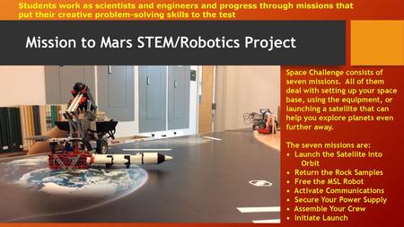 Mission to Mars STEM/Robotics Project