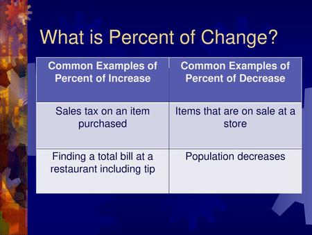 What is Percent of Change?