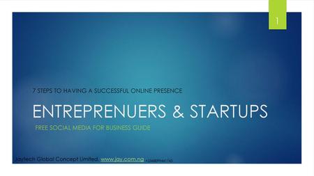 ENTREPRENUERS & STARTUPS