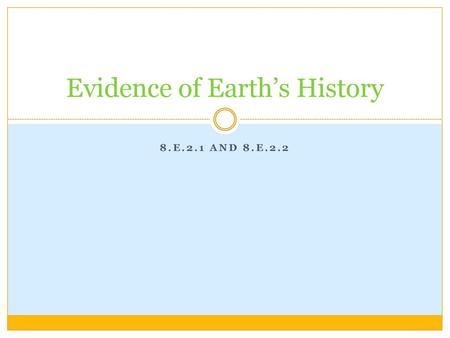 Evidence of Earth’s History