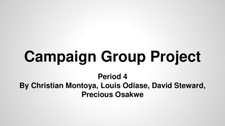 Campaign Group Project