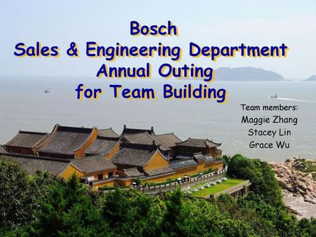 Bosch Sales & Engineering Department Annual Outing for Team Building