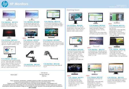HP Monitors Coming Soon Retail File December2017