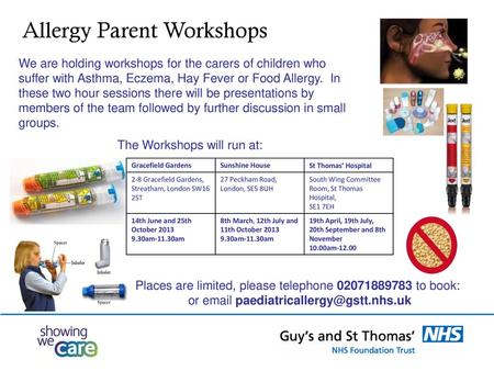 Allergy Parent Workshops